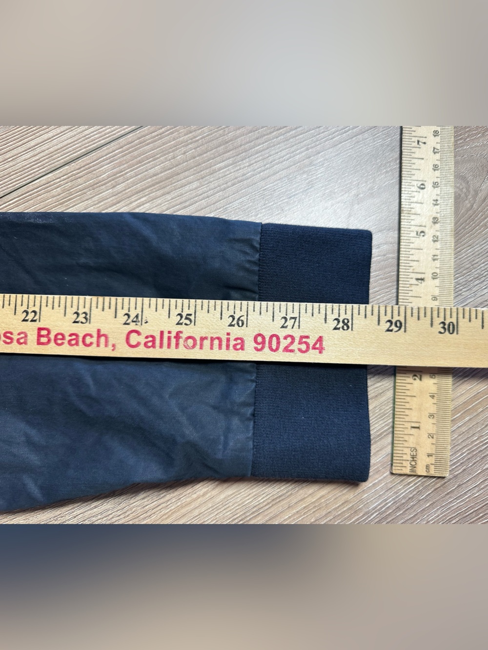 MARINE LAYER dry wax bomber jacket in blue/black - Picture 13 of 16
